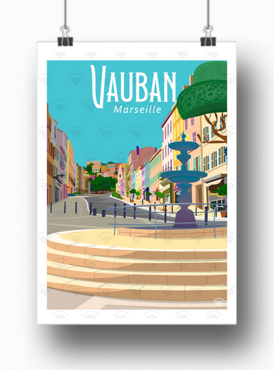 Affiche Marseille - Vauban place