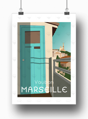 Affiche Marseille - Terrasse Vauban