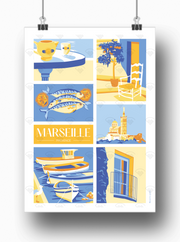 Affiche Marseille - Provence par Pauline Grafik