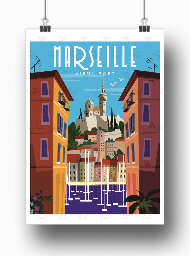 Affiche Marseille - rue de la loge par Gary Godel