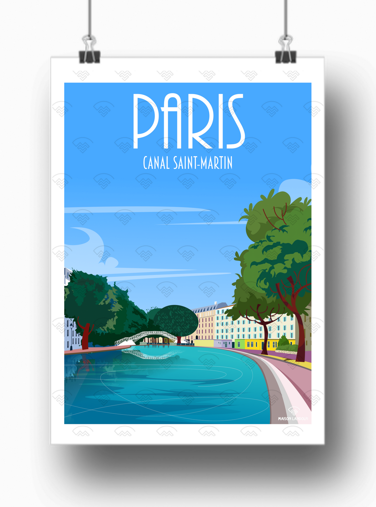 Affiche Paris - Canal Saint-Martin