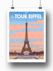 Affiche Paris - Tour Eiffel par C.WILL