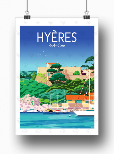 Affiche Hyères - Port-Cros par Raphael Delerue