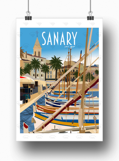 Affiche Sanary - Les pointus