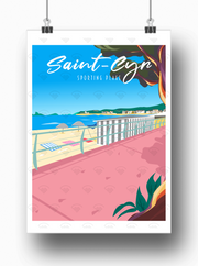 Affiche Saint-Cyr sur Mer - La promenade Rose
