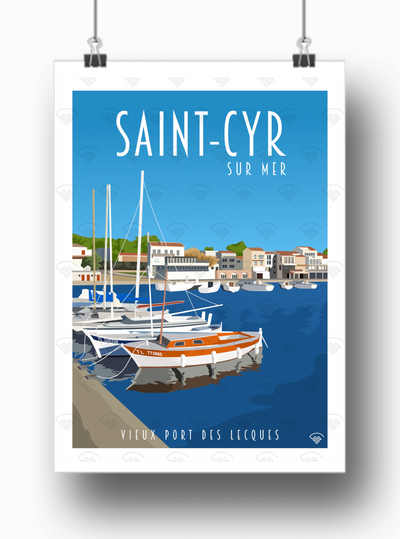 Affiche Saint-Cyr sur Mer - Vieux port des Lecques