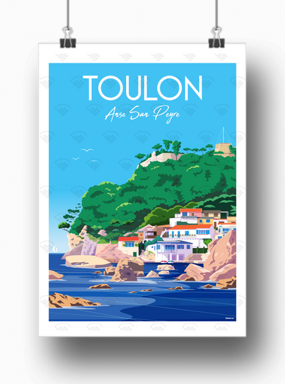 Affiche Toulon - Anse San Peyre de Raphael Delerue