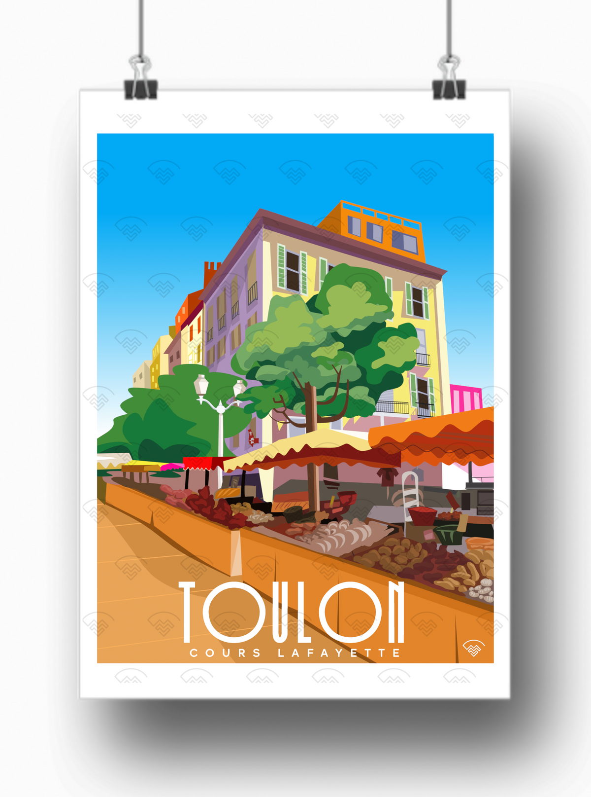 Affiche Toulon - Marché du Cours Lafayette