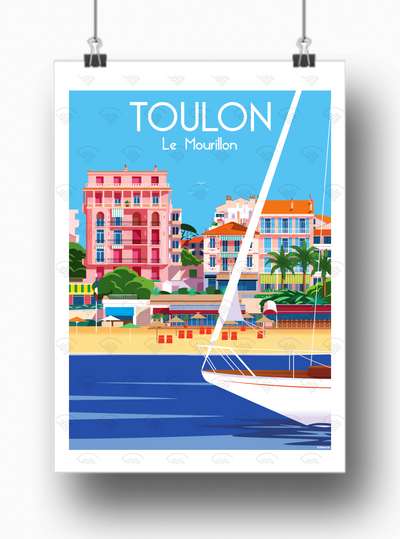 Affiche Toulon - Mourillon de Raphael Delerue