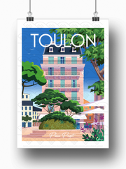 Affiche Toulon - Place Puget de Raphael Delerue