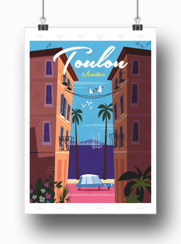 Affiche Toulon - Le Mourillon par Gary Godel