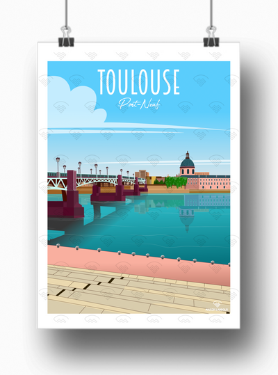 Affiche Toulouse - Pont-Neuf