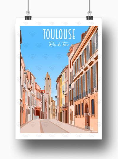 Affiche Toulouse - Rue du Taur