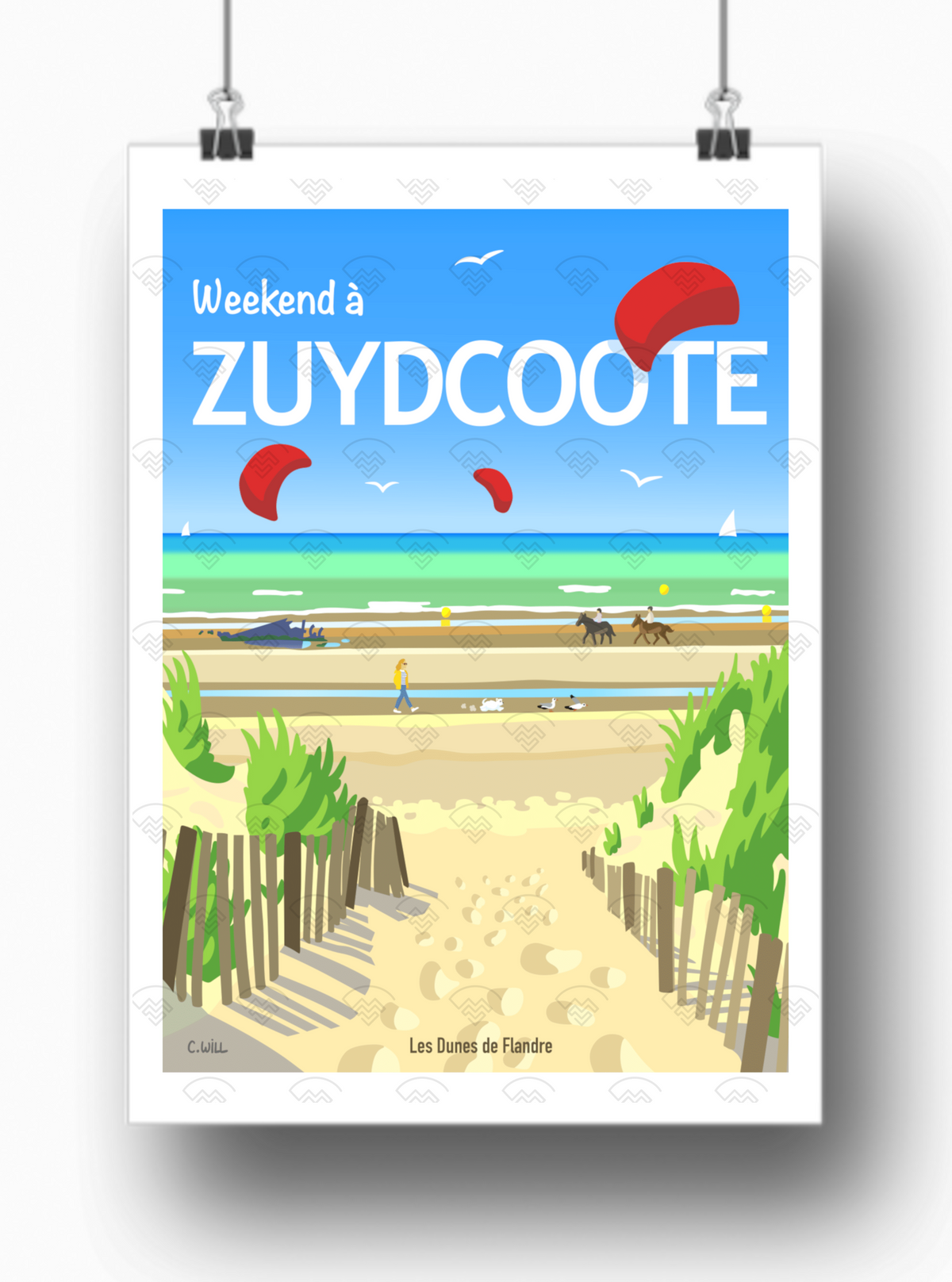 Affiche Zuydcoote par C.WILL