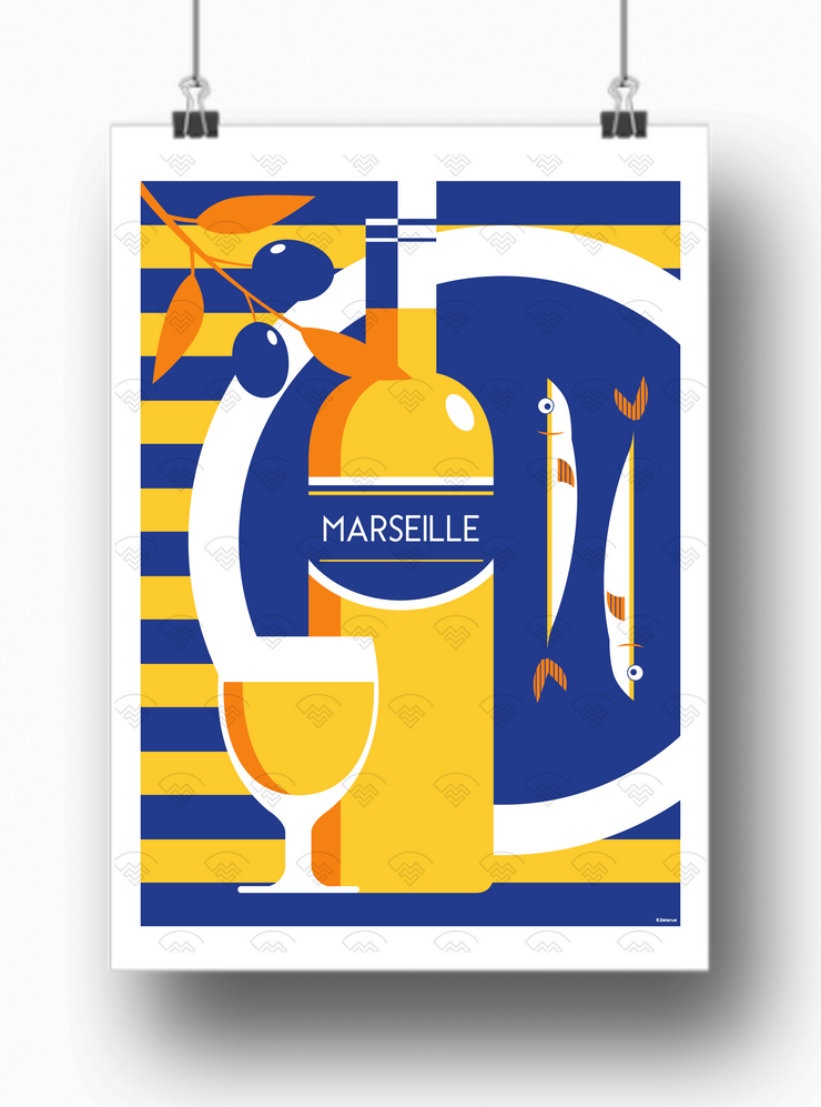 Affiche Marseille - Apéro par Raphael Delerue