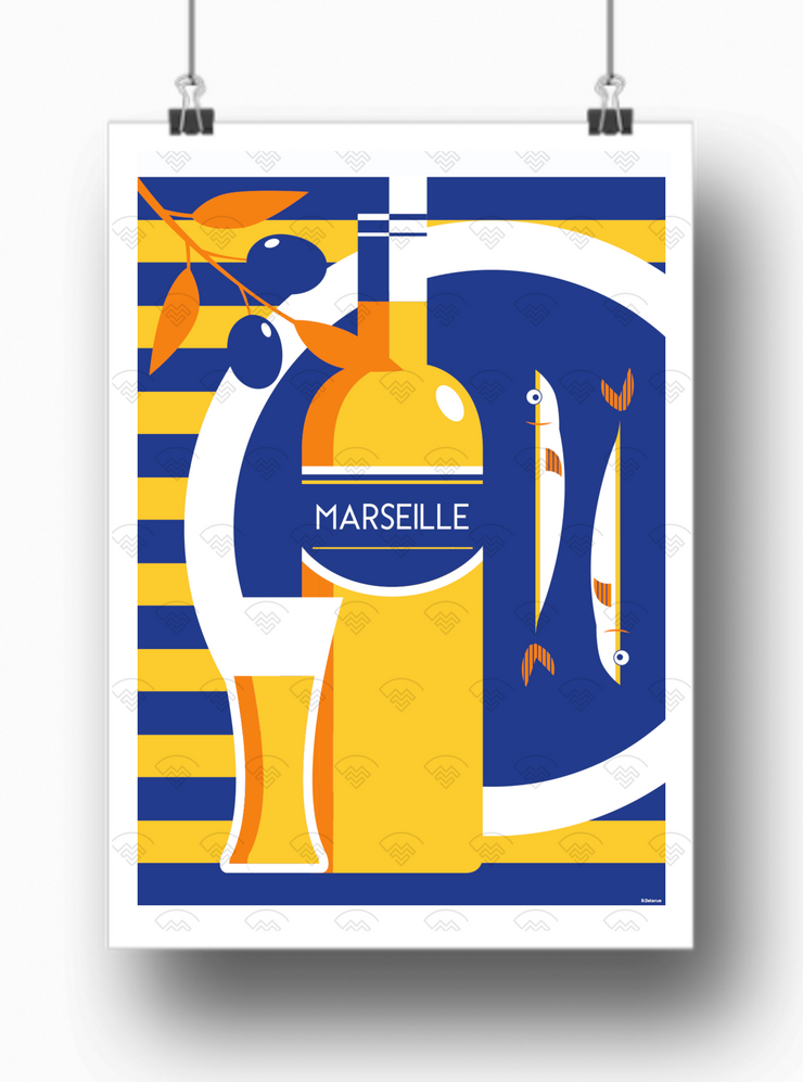 Affiche Marseille - Apéro par Raphael Delerue