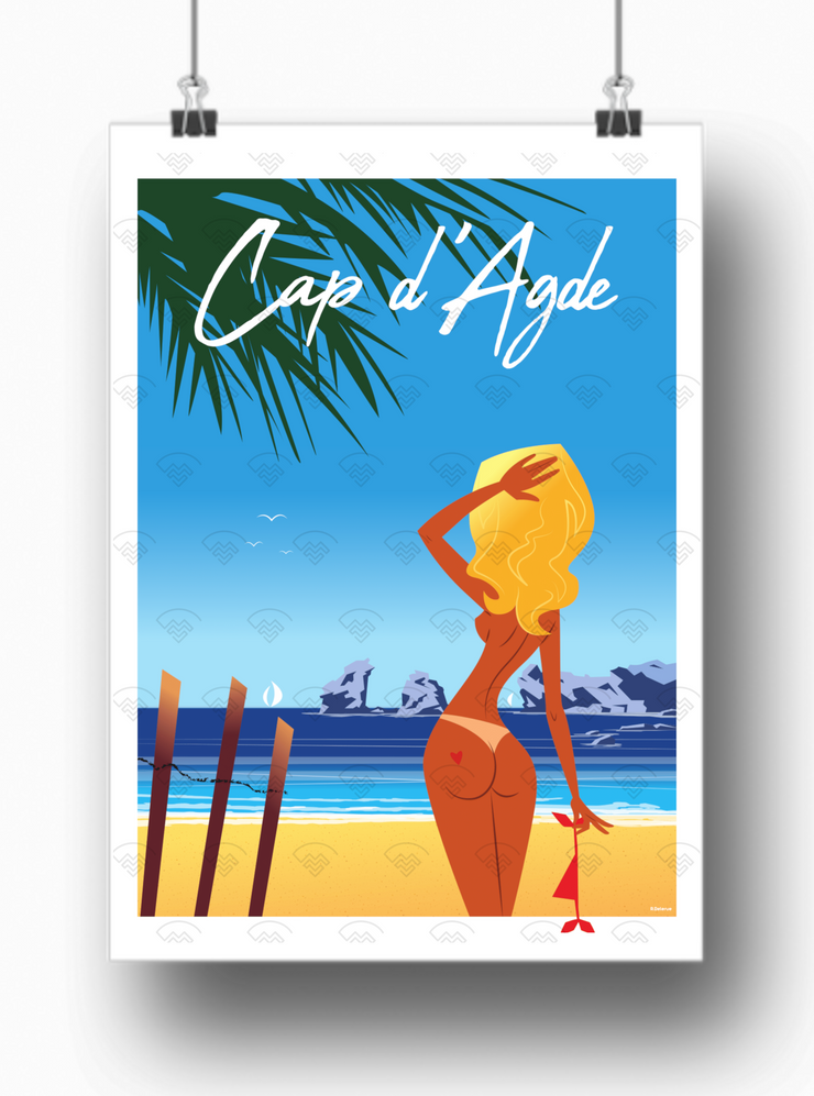 Affiche Cap d'Agde par Raphael Delerue