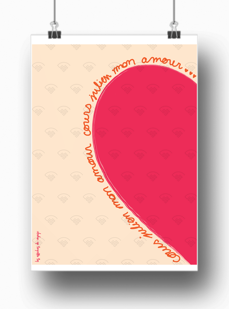 Affiche Marseille - Cours ju coeur par Les Affiches de Voyage