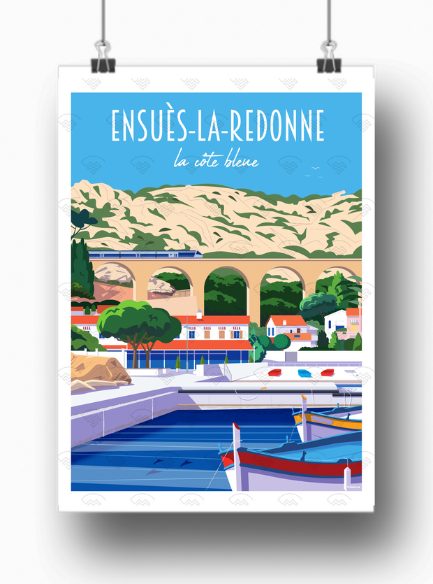 Affiche Ensuès-la-Redonne par Raphael Delerue