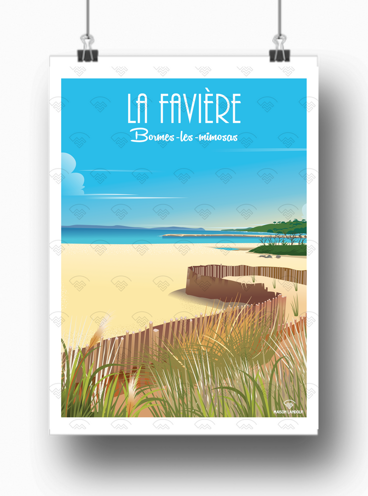 Affiche Bormes les Mimosas - La Favière