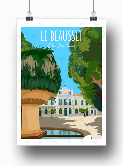 Affiche Le Beausset - Place Jean Jaurès