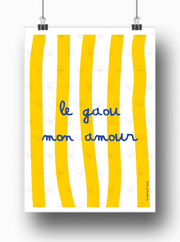 Affiche Le Gaou mon amour par Les Affiches de Voyage