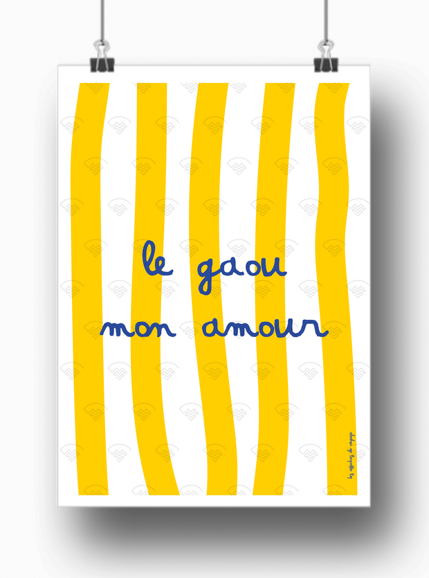 Affiche Le Gaou mon amour par Les Affiches de Voyage