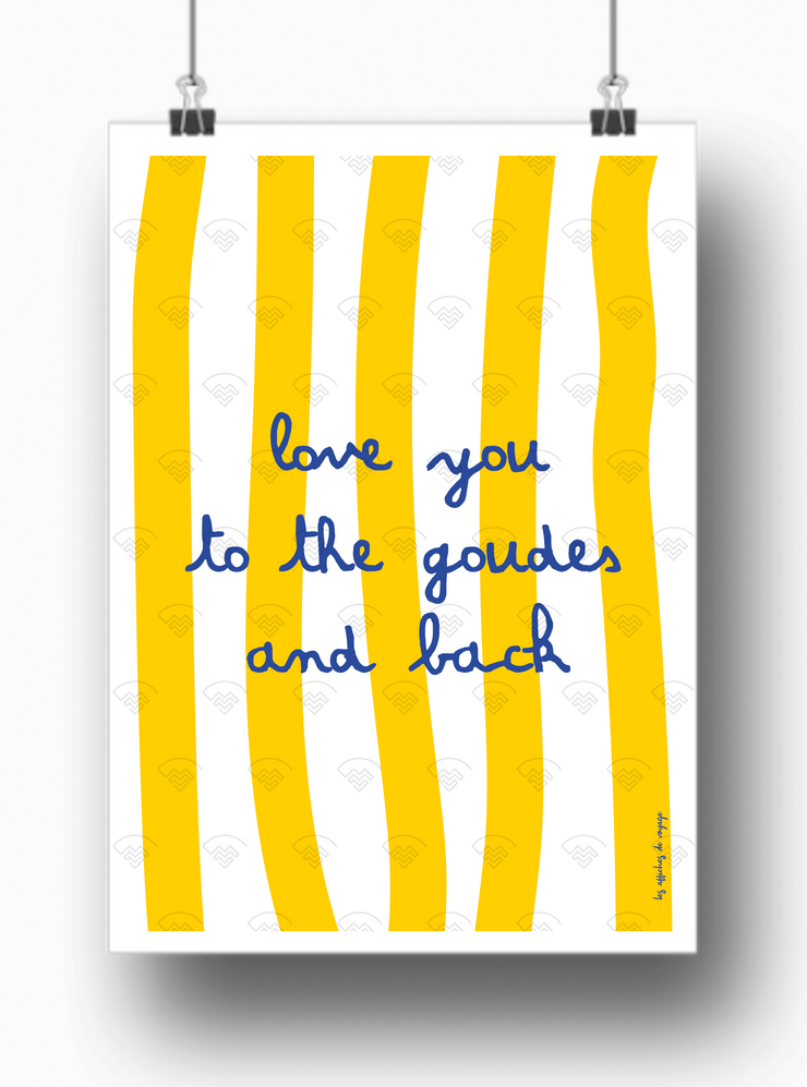 Affiche Love you to the goudes and back par les Affiches de Voyage
