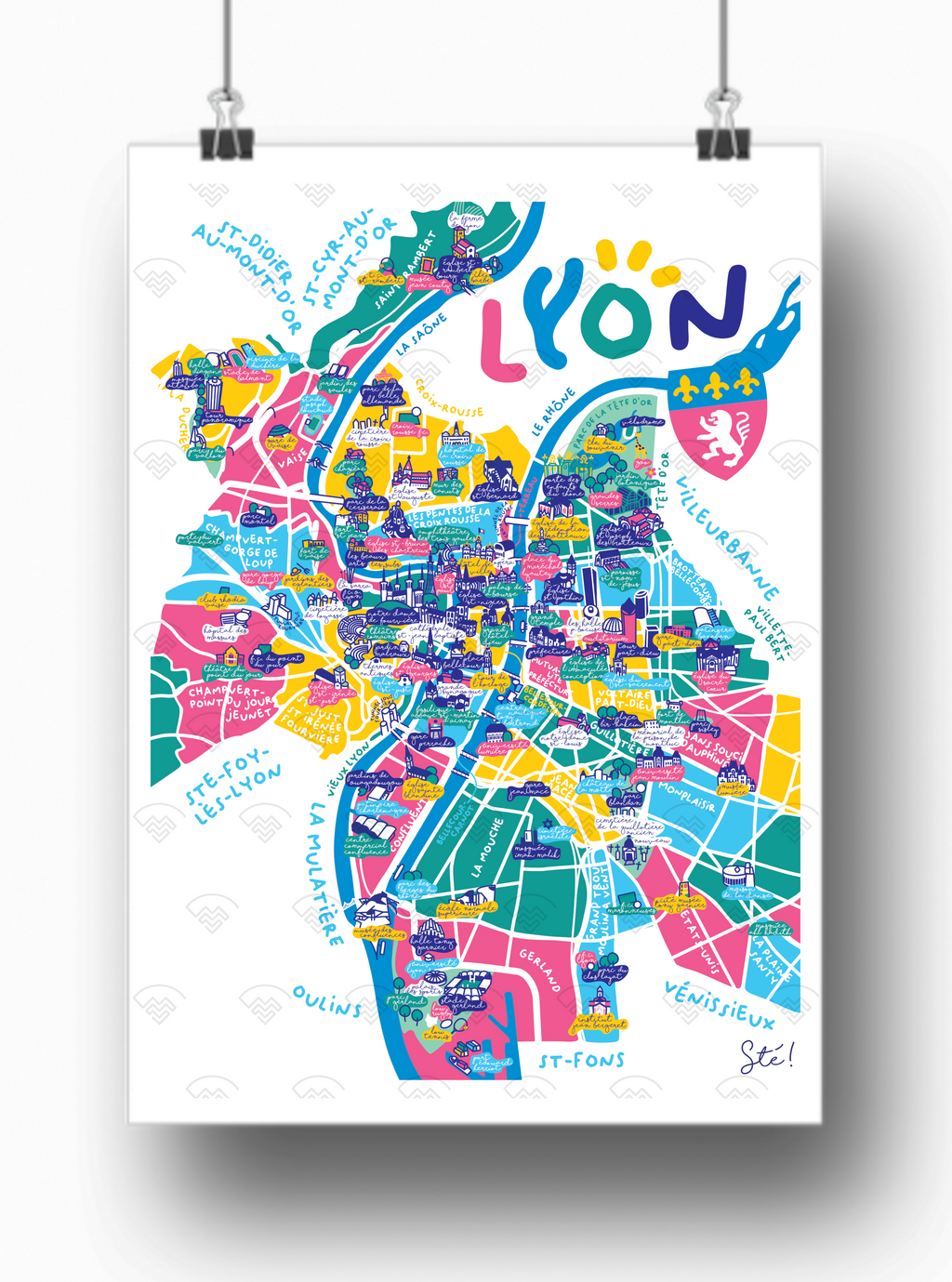 Affiche Lyon par Sté !