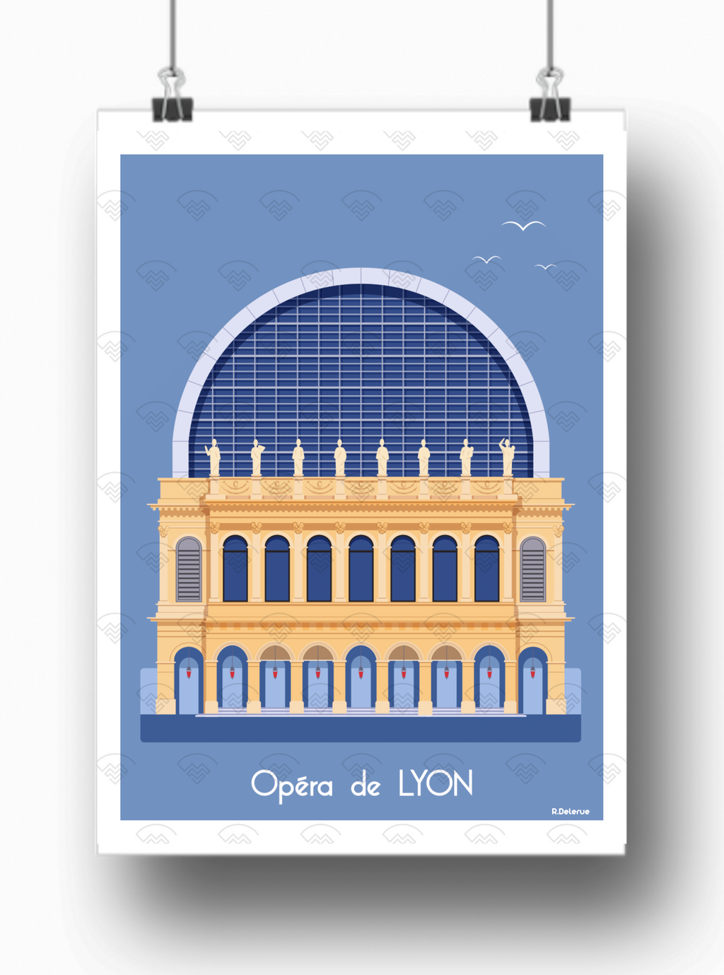 Affiche Lyon  - Opéra par Raphael Delerue