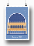 Affiche Lyon  - Opéra par Raphael Delerue