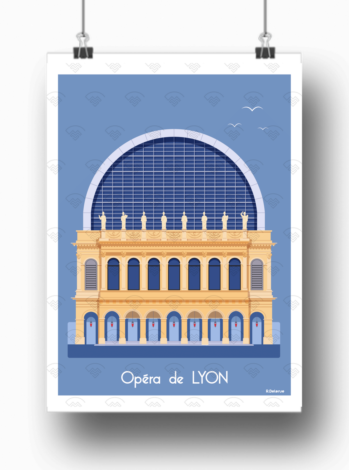 Affiche Lyon  - Opéra par Raphael Delerue