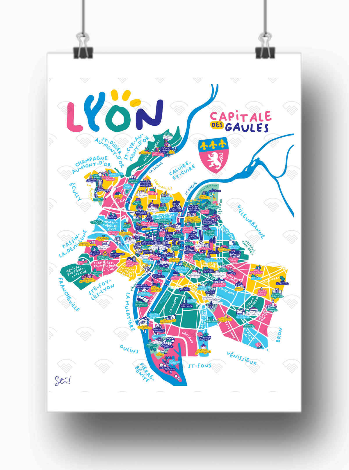 Affiche Lyon par Sté !