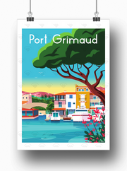 Affiche Port-Grimaud de Raphael Delerue