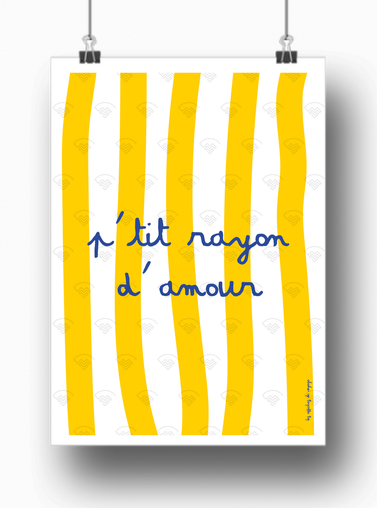 Affiche P'tit rayon d'amour par les Affiches de Voyage