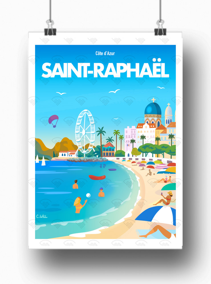 Affiche Saint-Raphaël par C.WILL
