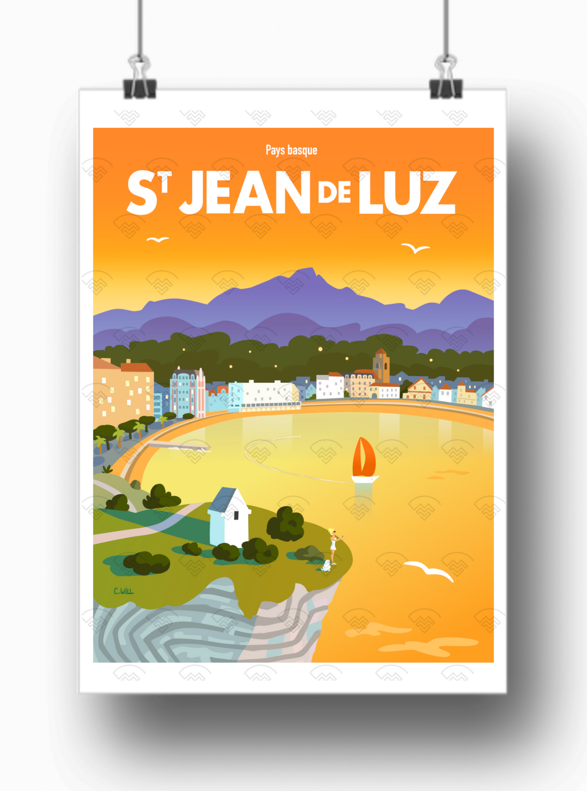 Affiche Saint-Jean-de-Luz par C.WILL