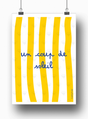 Affiche Un coup de soleil par les Affiches de Voyage