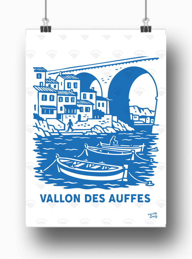 Affiche Marseille - Vallon des auffes par My City Memory