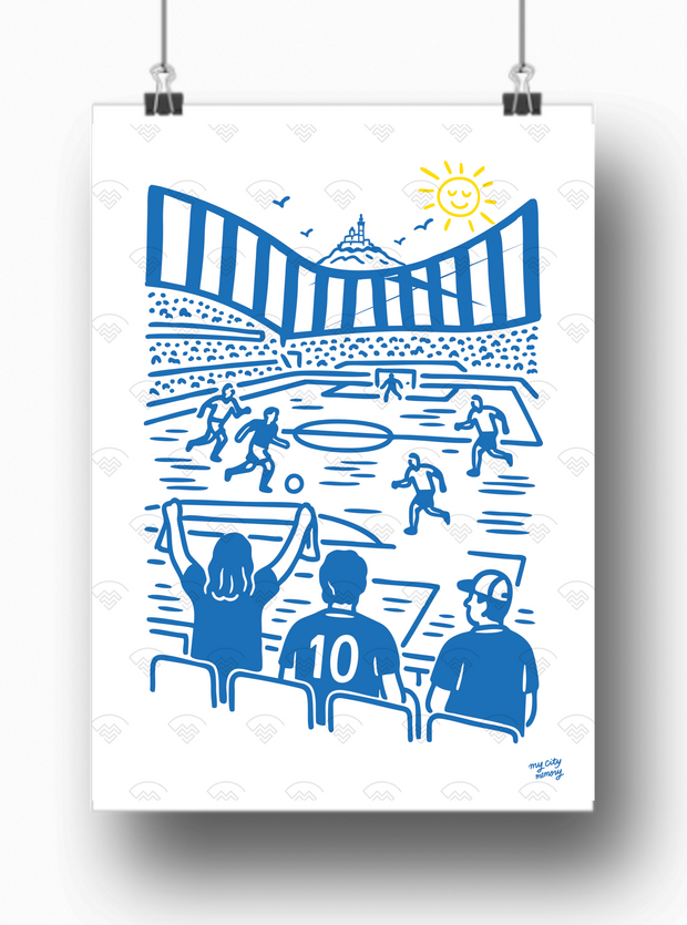 Affiche Marseille - Vélodrome par My City Memory