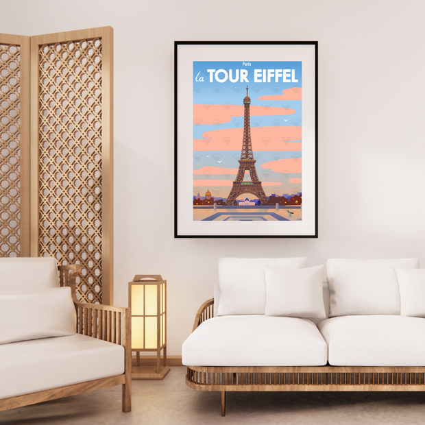 Affiche Paris - Tour Eiffel par C.WILL