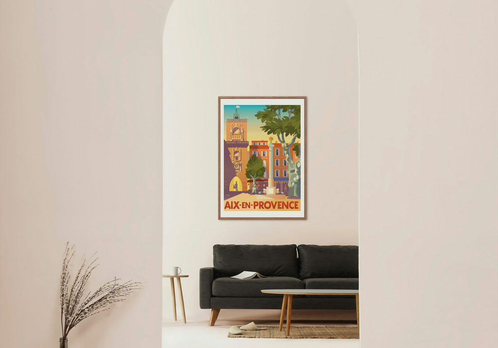 Affiche Aix-en-Provence par C.WILL