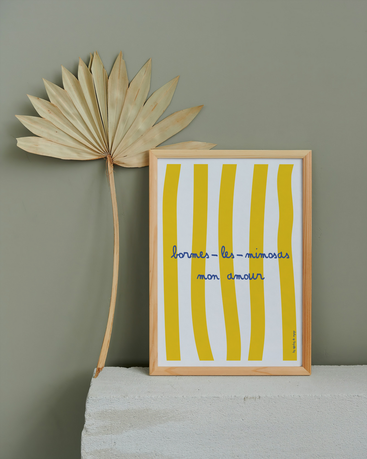 Bormes-les-Mimosas mon Amour par les Affiches de Voyage
