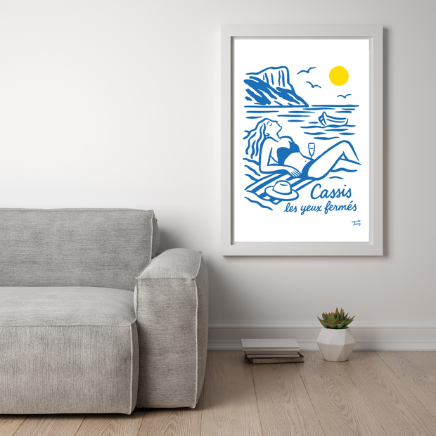 Affiche Cassis - Les yeux fermés par My City Memory