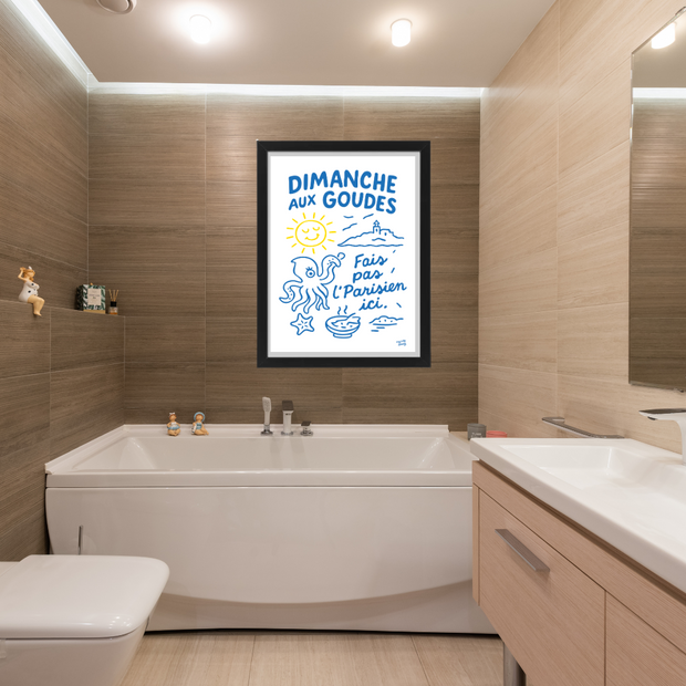 Affiche Marseille - Dimanche aux goudes par My City Memory