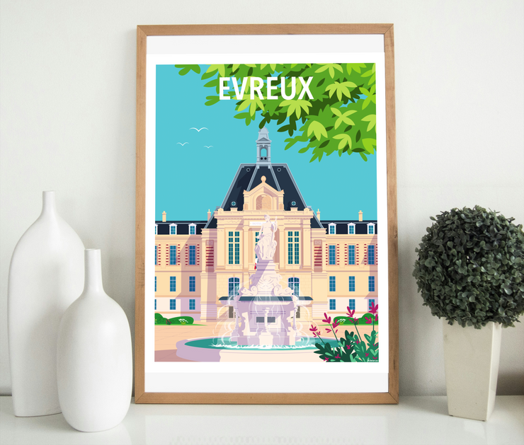 Affiche Évreux par Raphael Delerue