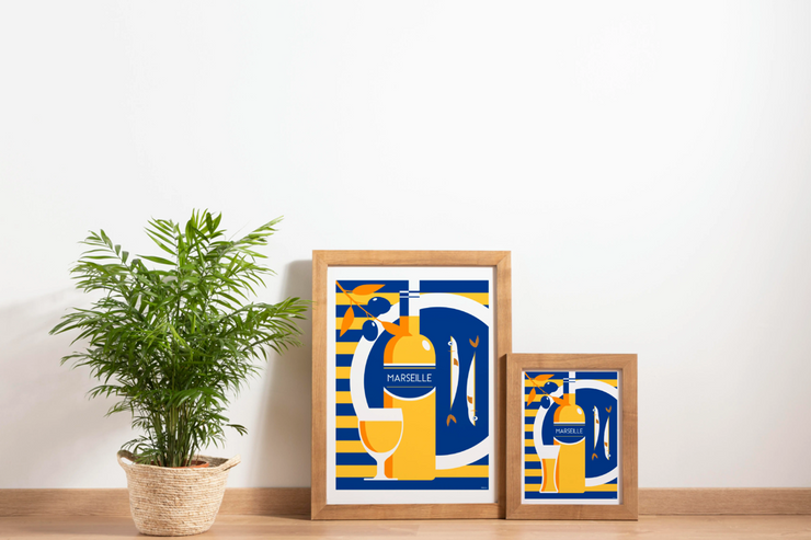 Affiche Marseille - Apéro par Raphael Delerue
