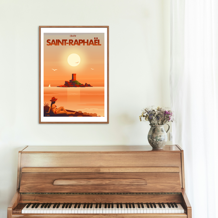 Affiche Saint-Raphaël - Île d'or par Christophe Williart