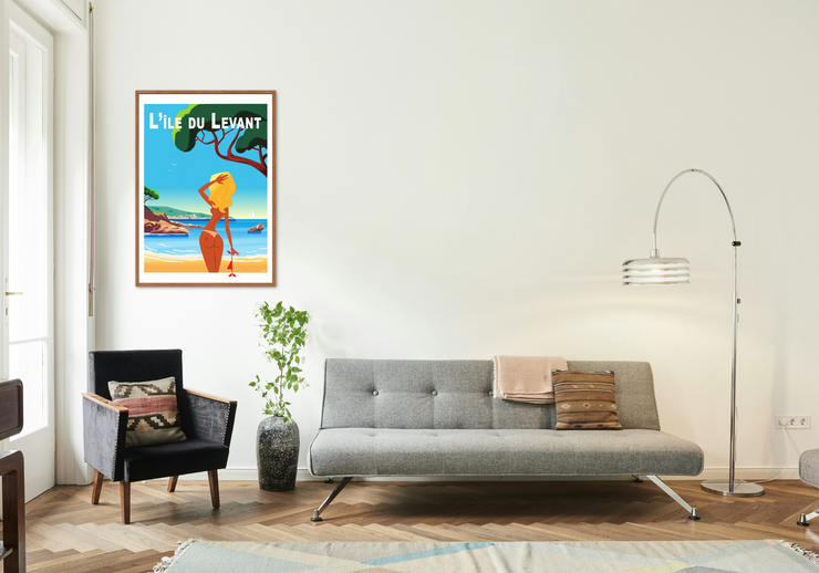 Affiche Hyères - Ile du Levant par Raphael Delerue
