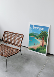 Affiche Le Lavandou - Plage des cavalières